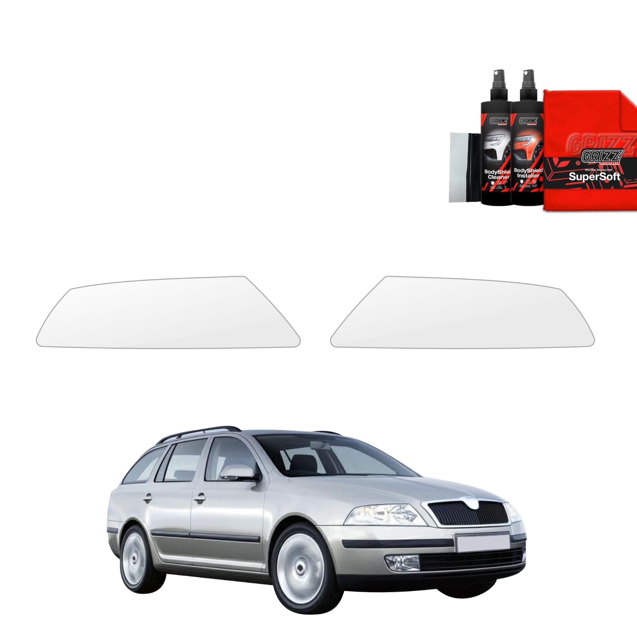 2w1 Folia ochronna na lampy Grizz Protector do Skoda Octavia 2 Kombi (2004-2008)
