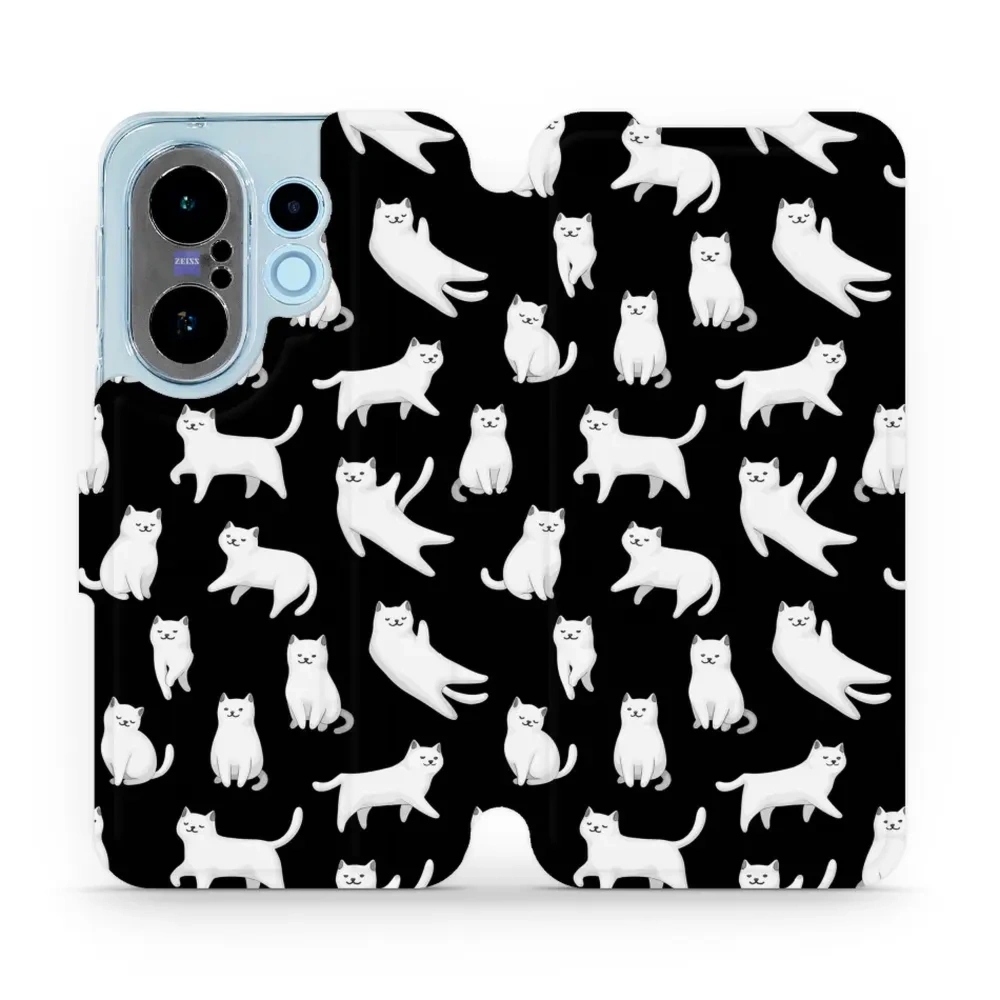 Etui z klapką do Vivo X200 FE, Mobiwear Book, kotki luna