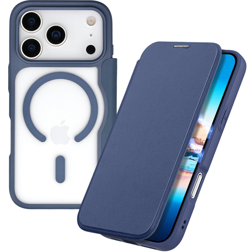Etui Dux Ducis Skin X Pro Magnetic do iPhone 17 Pro do MagSafe, niebiesko-przezroczyste
