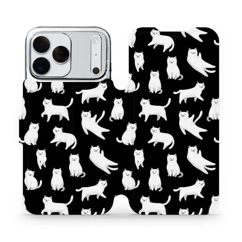 Etui z klapką do iPhone 18 Pro Max, Mobiwear Book, kotki luna