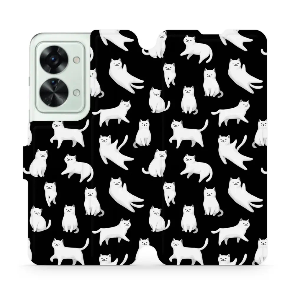 Etui z klapką do OnePlus Nord 2T, Mobiwear Book, kotki luna