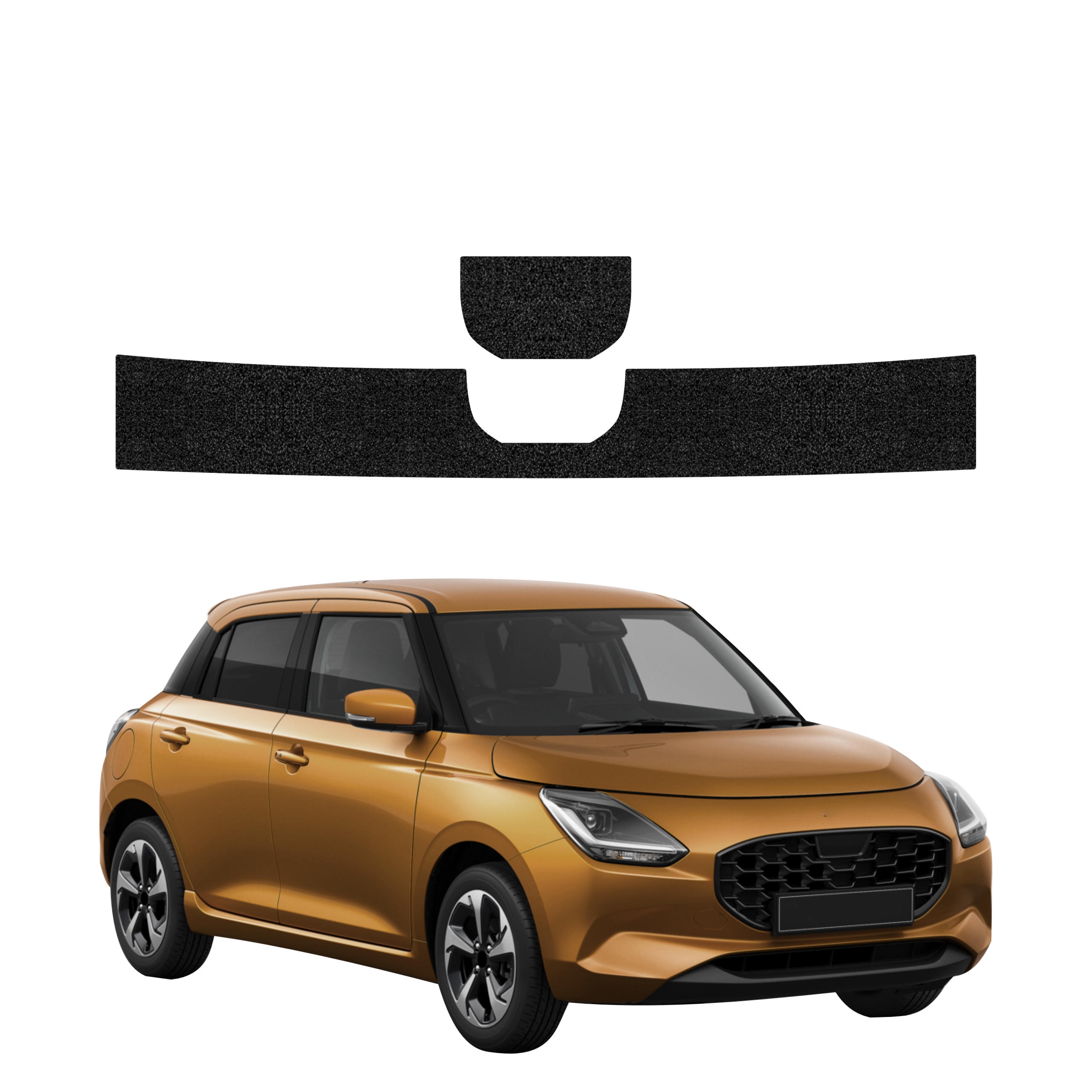 2w1 Czarna powłoka techniczna Grizz Protector na próg bagażnika Suzuki Swift (2024-2026)