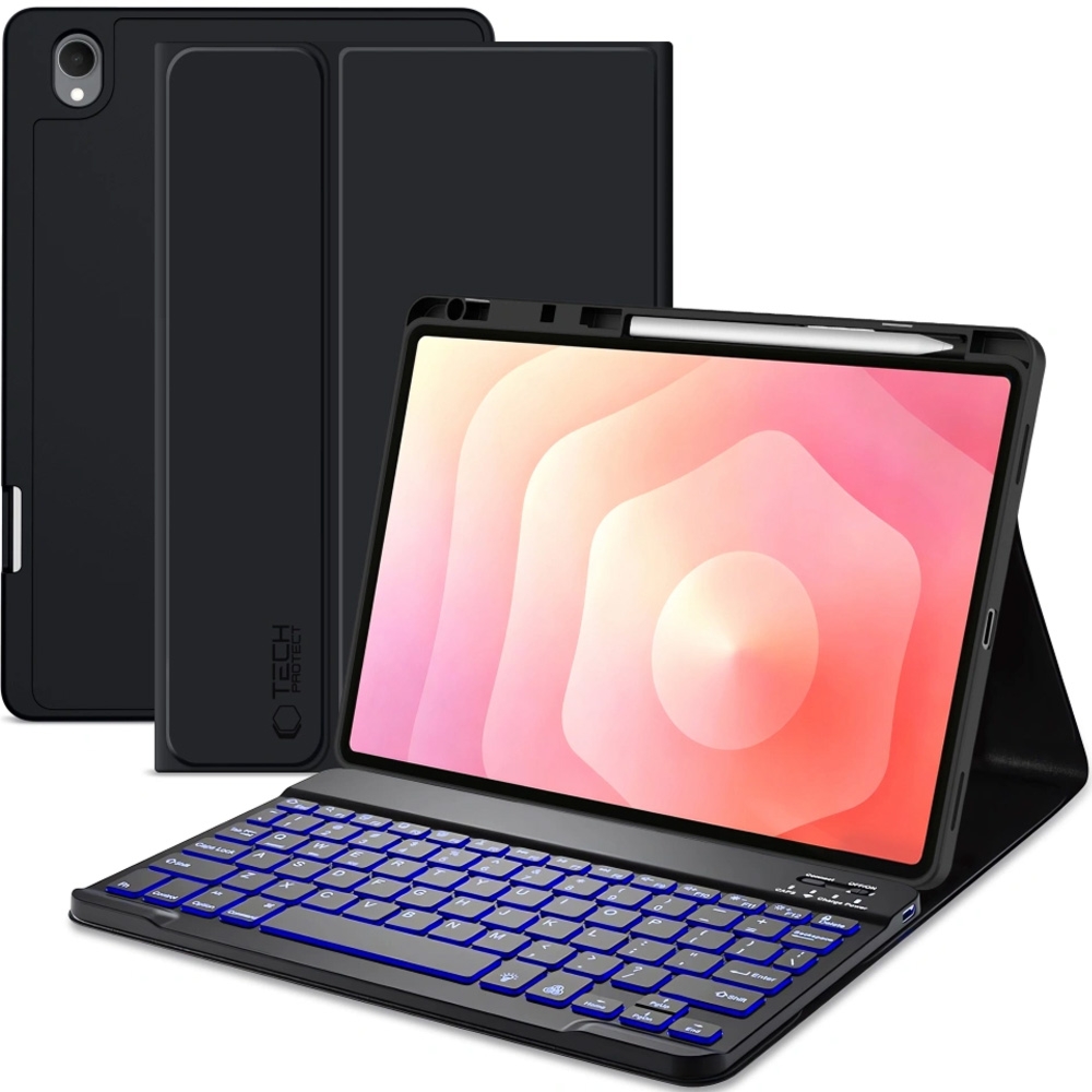 Etui z klawiaturą Tech-Protect SC Pen + Keyboard do Galaxy Tab S12 Plus, czarne
