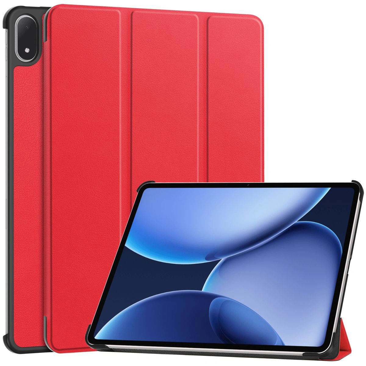 Image of Etui z klapką Bizon Case Tab Croc do OnePlus Pad 3 / 2 Pro / OPPO Pad 4 / 4 Pro, czerwone