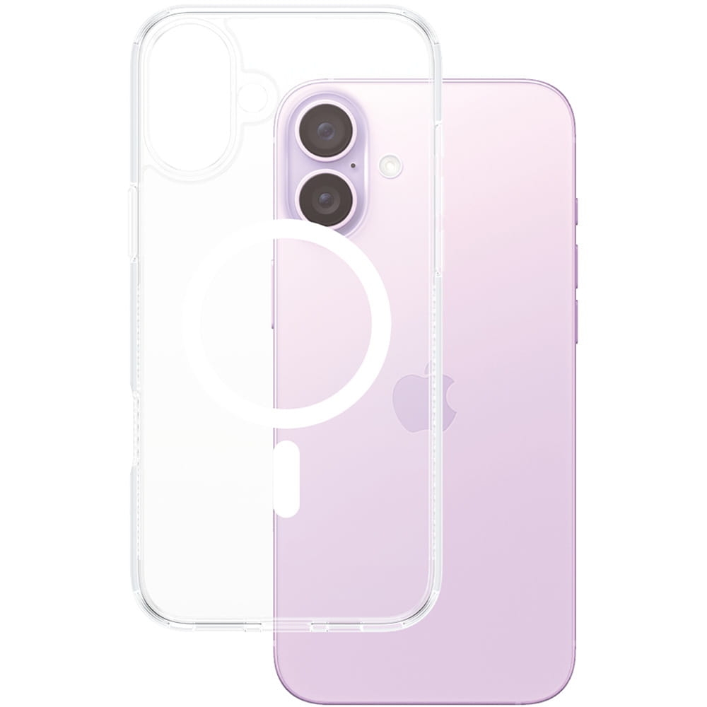 Image of Etui pancerne PanzerGlass HardCase MagSafe do iPhone 16 Plus, przezroczysto-białe