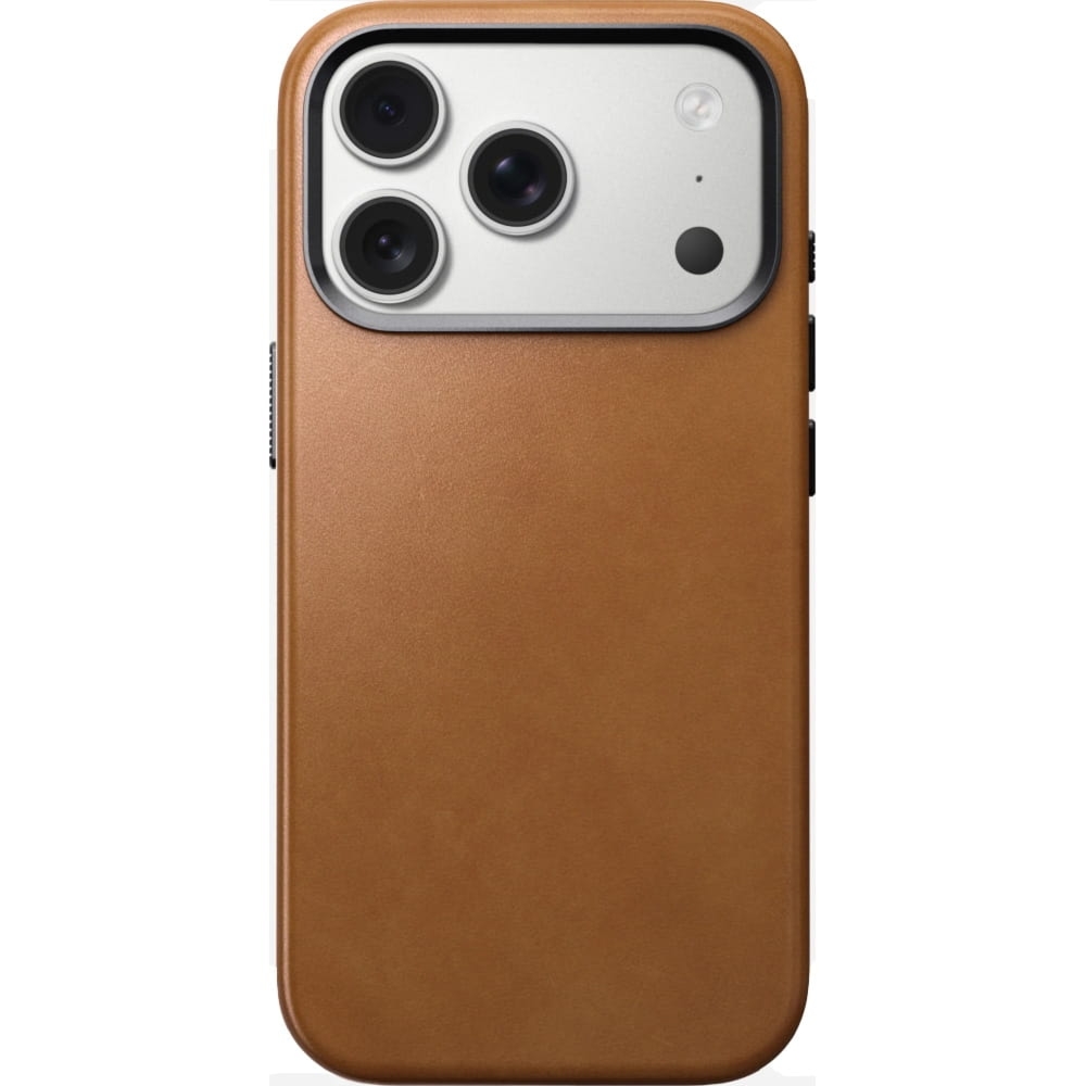 Skórzane etui Nomad Traditional Leather Case do MagSafe do iPhone 17 Pro, jasnobrązowe