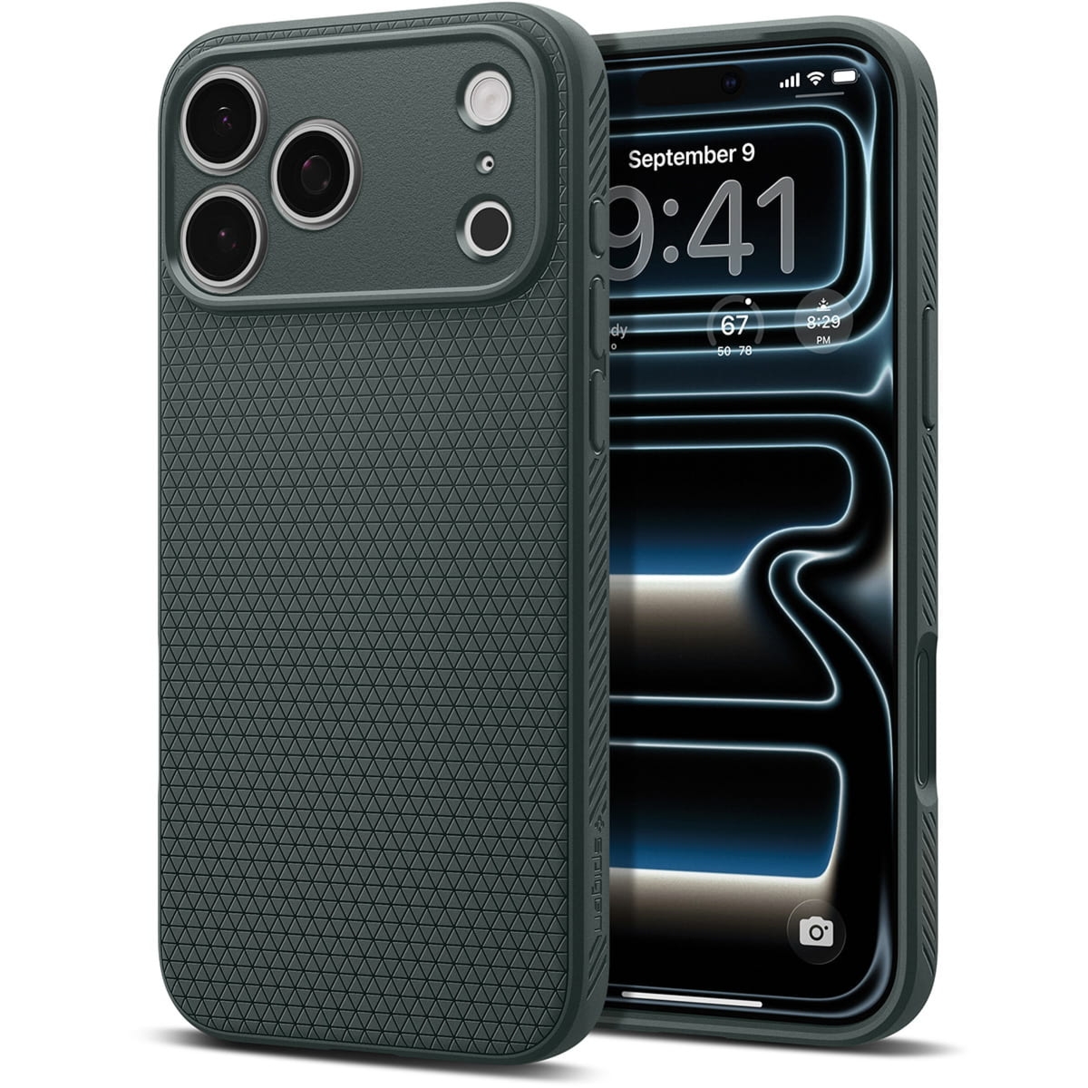 Etui Spigen Liquid Air do iPhone 17 Pro, zielone
