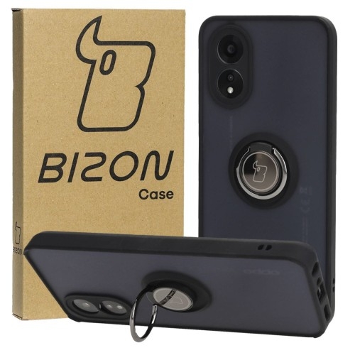 Image of Etui Bizon Case Hybrid Ring do Oppo A38 4G, czarne