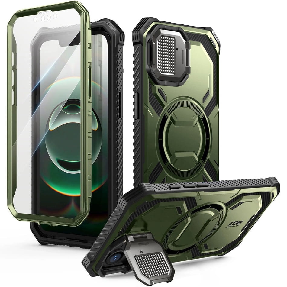 Image of Etui pancerne Supcase i-Blason Armorbox Mag SP do iPhone 16e, do MagSafe, zielone