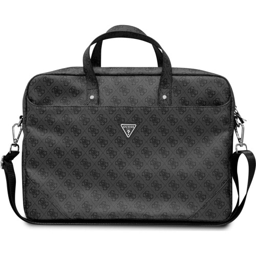 Image of Torba Guess Saffiano 4G Triangle Logo Laptopy do 16'', czarna