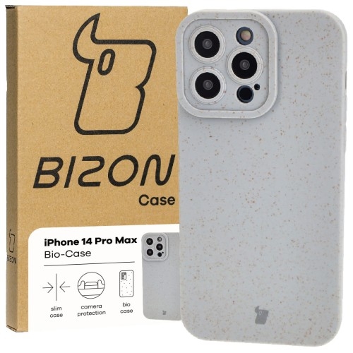 Image of Ekologiczne etui Bizon Bio-Case do iPhone 14 Pro Max, szare