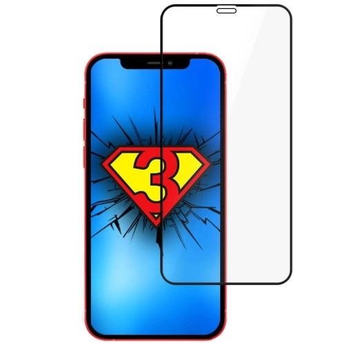 Image of Szkło 3mk HardGlass Max Lite do Iphone 12/12 Pro, czarna ramka