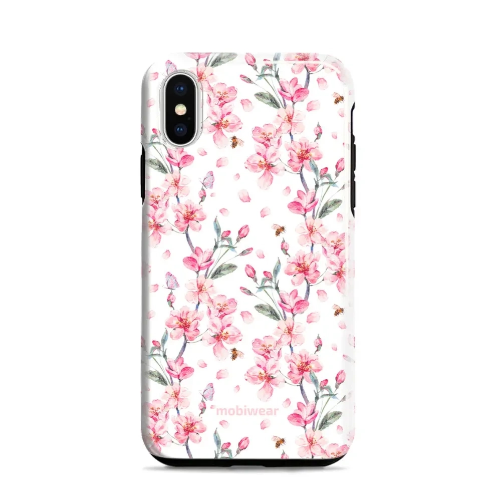 Etui ochronne do iPhone X, Mobiwear Elite Pro, japoński bukiet
