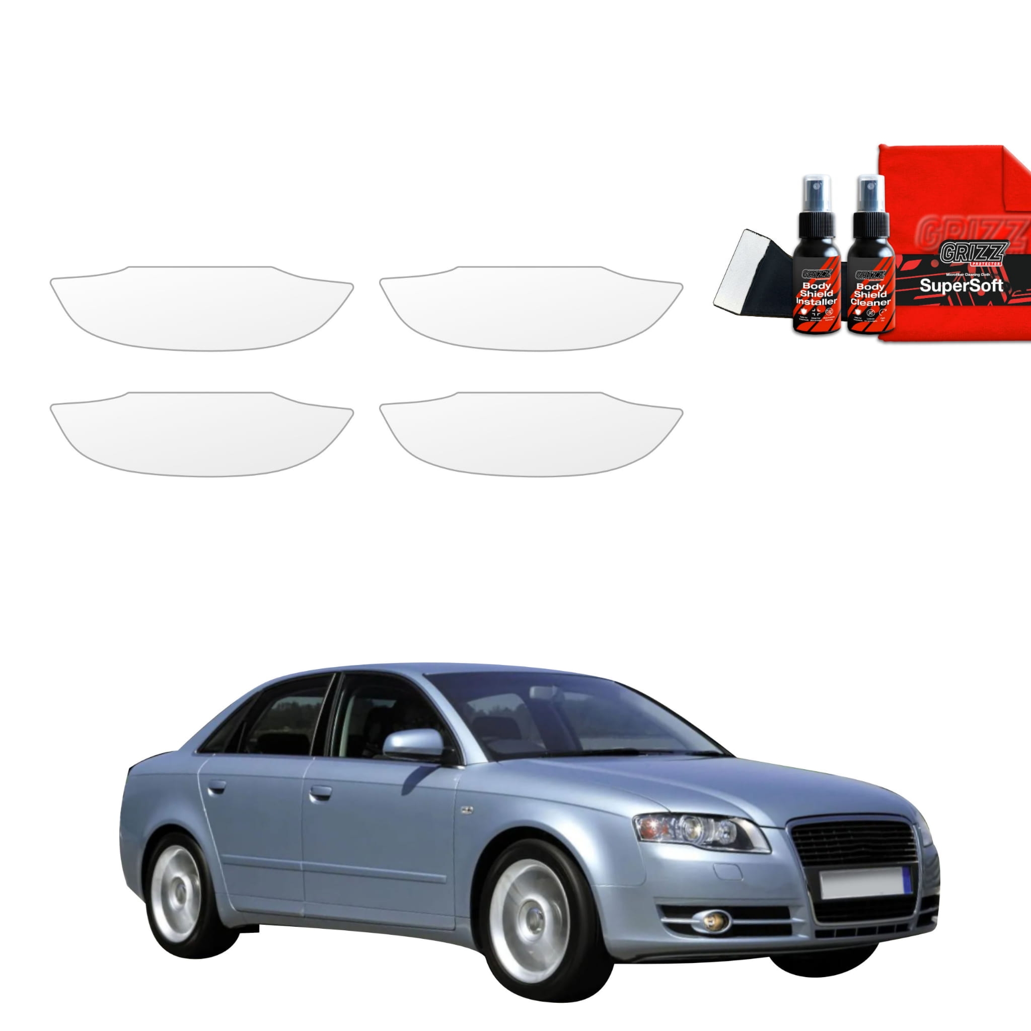 4w1 Folia ochronna pod klamki Grizz Protector do Audi A4 B7 Sedan (2004-2008)