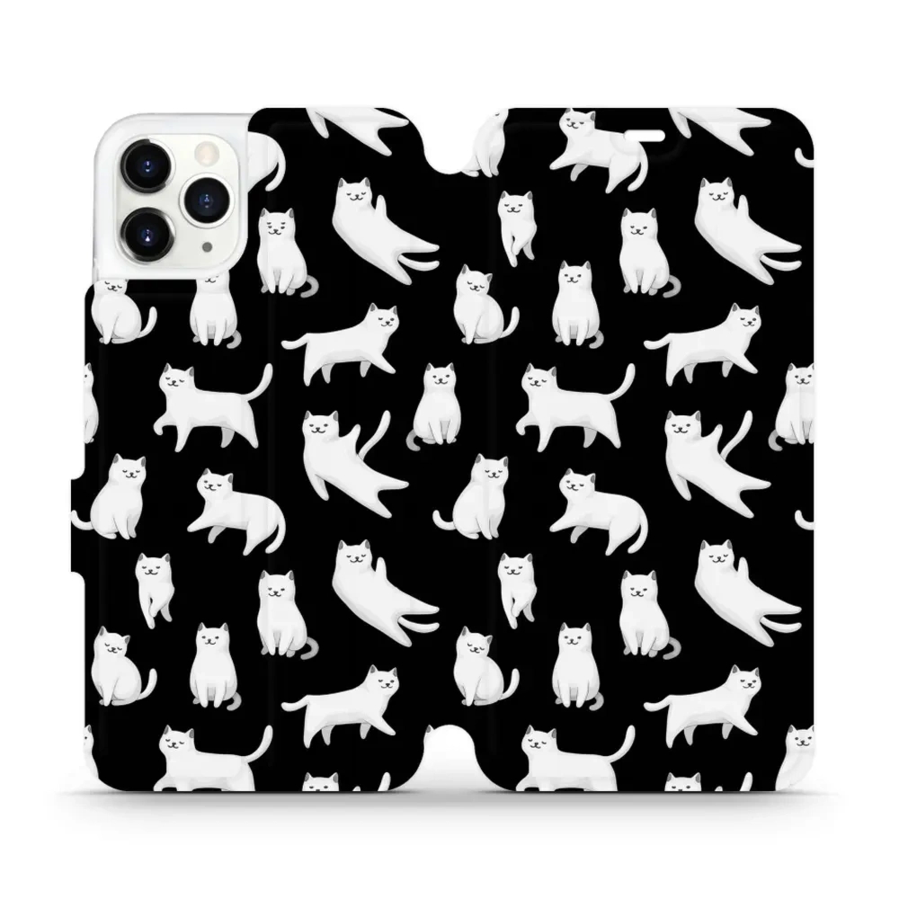 Etui z klapką do iPhone 11 Pro Max, Mobiwear Book, kotki luna