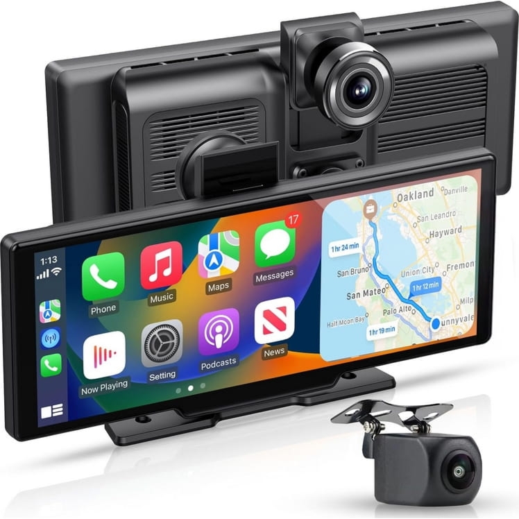 Ekran, stacja multimedialna 10.26″ XENSO X10, CarPlay/Android Auto z kamerą, czarny