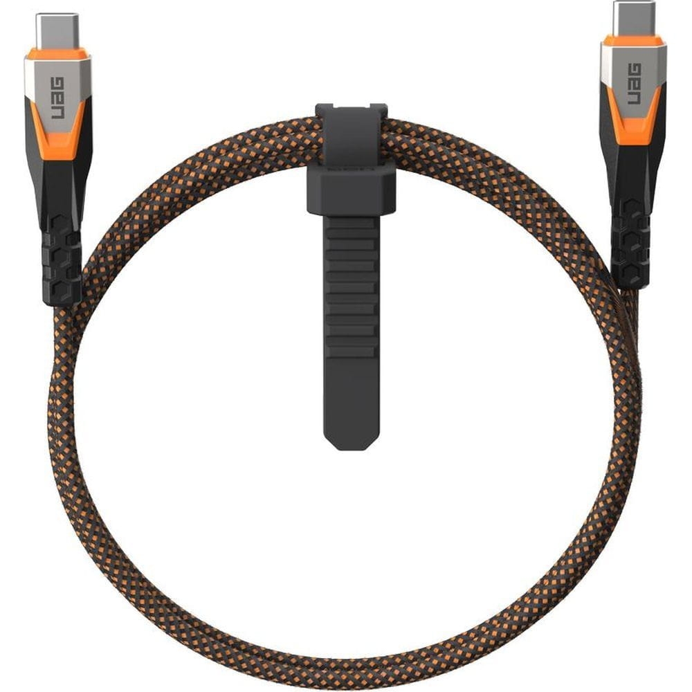Image of Kabel do ładowania / transmisji danych Urban Armor Gear SRGE USB-C - 3.2 USB-C 20Gbps, 240W, 75cm, czarno-pomarańczowy