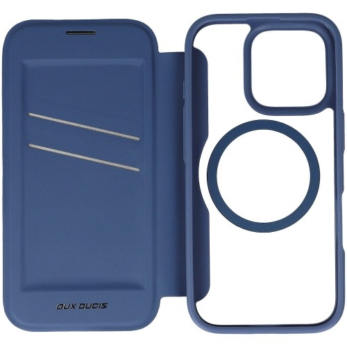 Image of Etui Dux Ducis Skin X Pro Magnetic do iPhone 16 Pro do MagSafe, granatowo-przezroczyste