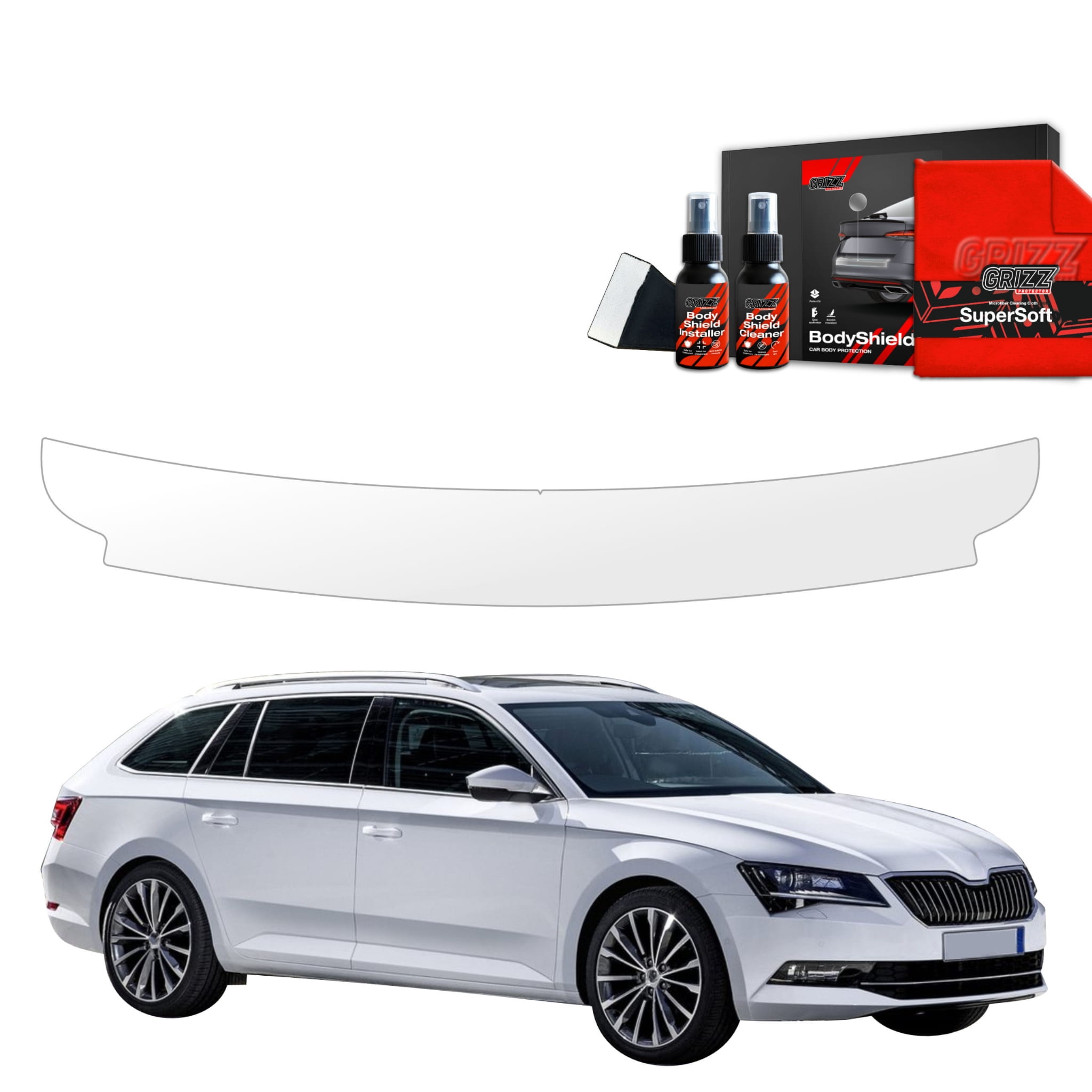 Folia ochronna na próg bagażnika Grizz Protector do Skoda Superb 3 Combi (2016-2019)