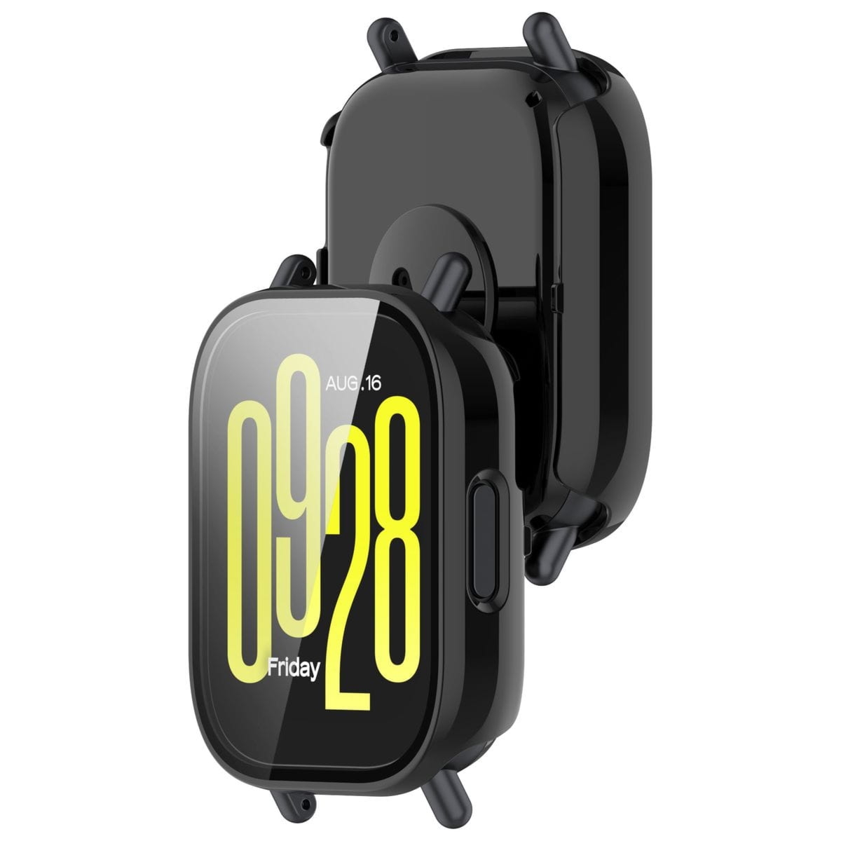 Etui ze szkłem do zegarka Bizon Case Watch Adamo do Xiaomi Redmi Watch 5 Active, czarne
