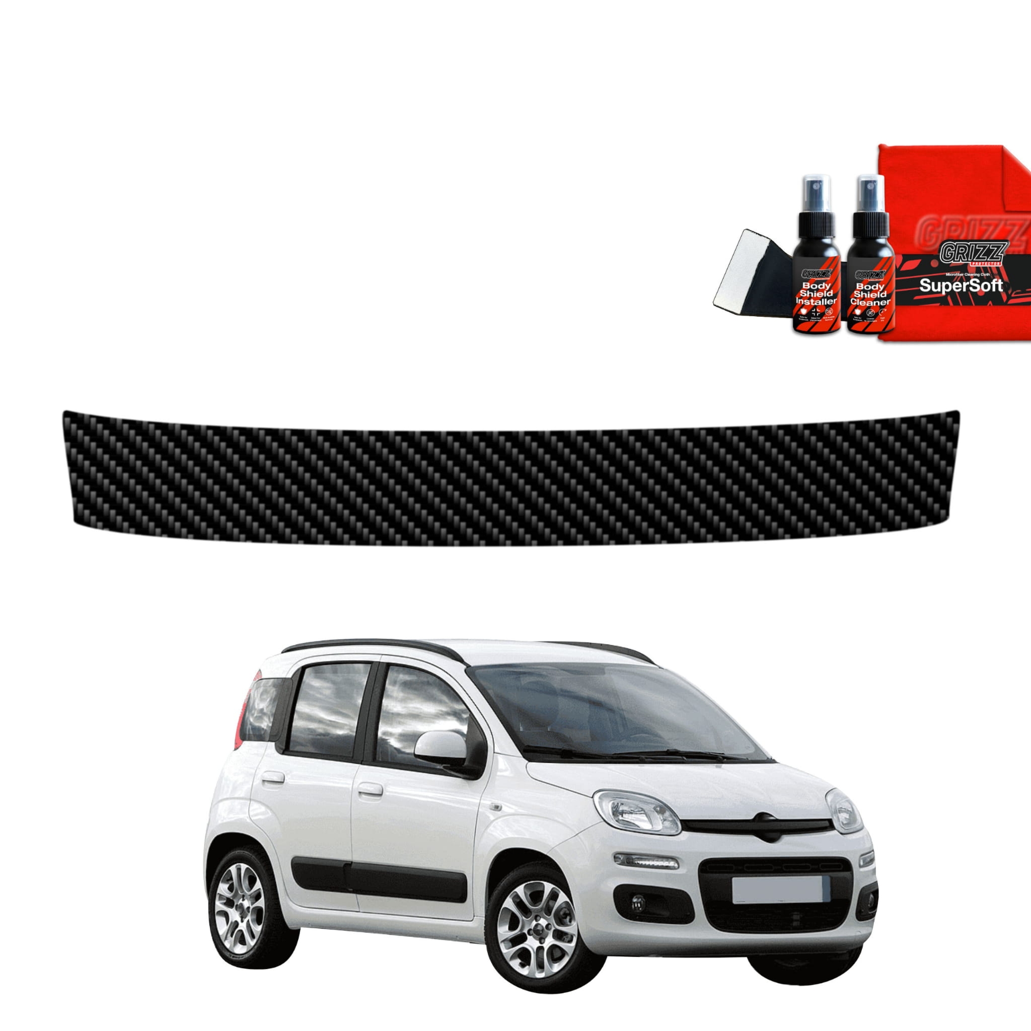 Folia karbonowa Grizz Protector na próg bagażnika do Fiat Panda 3 Hatchback 5D (2011-2016)
