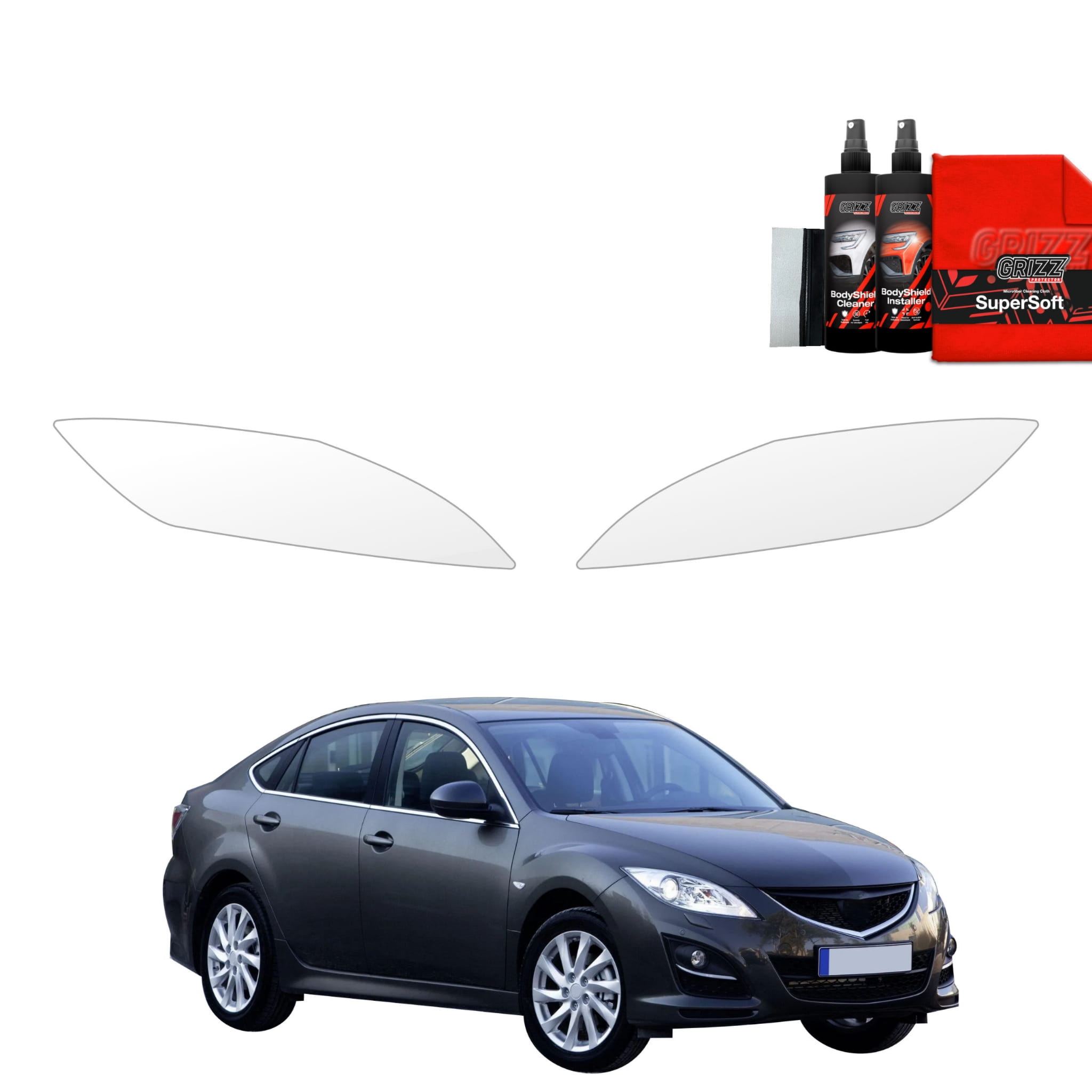 2w1 Folia ochronna na lampy Grizz Protector do Mazda 6 2 Sedan 4D (2010-2013)