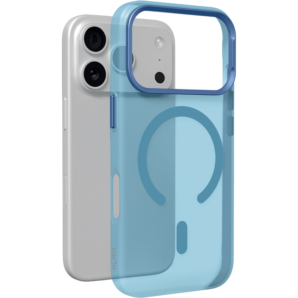 Etui do iPhone 18 Pro / 17 Pro, Puro Lightfeel do MagSafe, lekkie, jasnoniebieskie