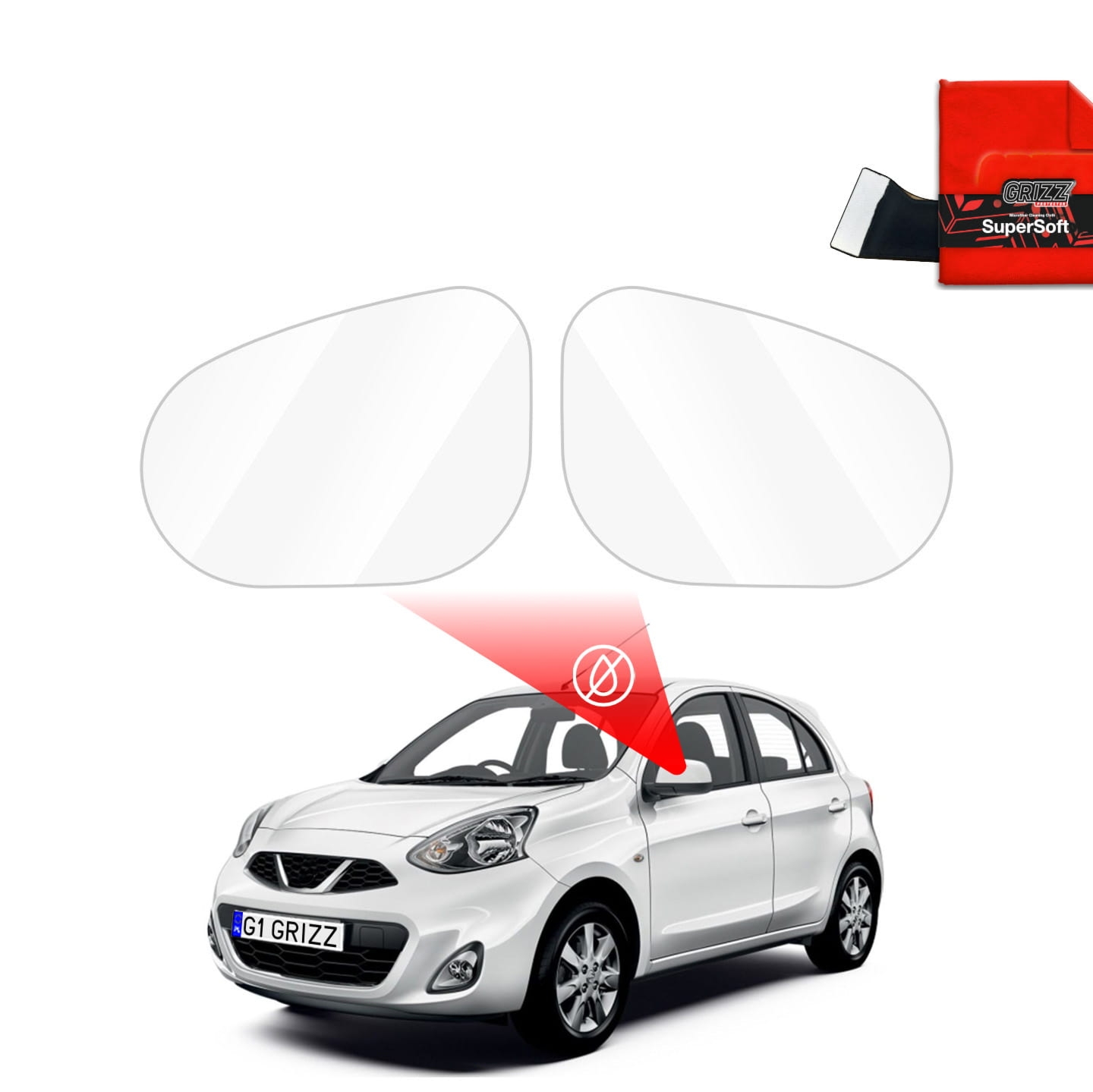 Folia przeciwdeszczowa Grizz Protector na lusterka do Nissan Micra (2014-2016)