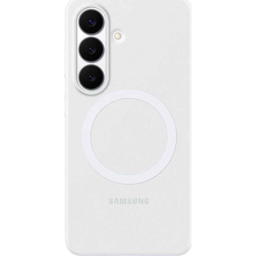Oryginalne etui Samsung Silicone Magnet Case do Galaxy S26, do MagSafe, białe