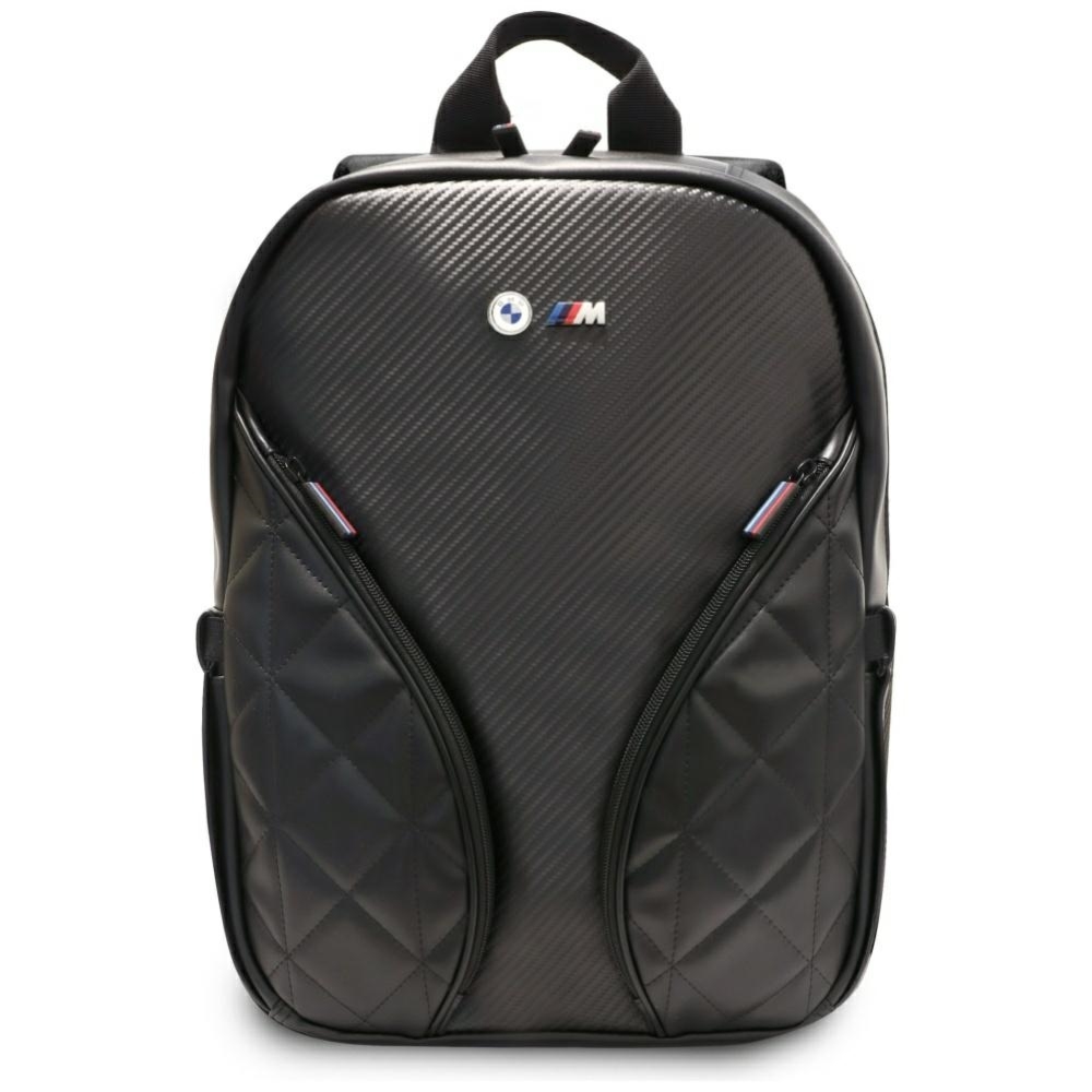 Plecak podróżny z miejscem na laptopa do 16″ BMW Carbon Pockets and Metal Logo, czarny