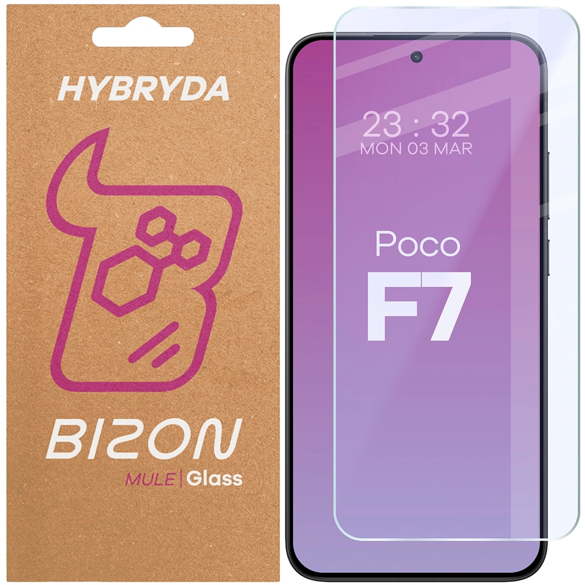Elastyczne szkło hybrydowe Bizon Hybrid Mule do Xiaomi POCO F7