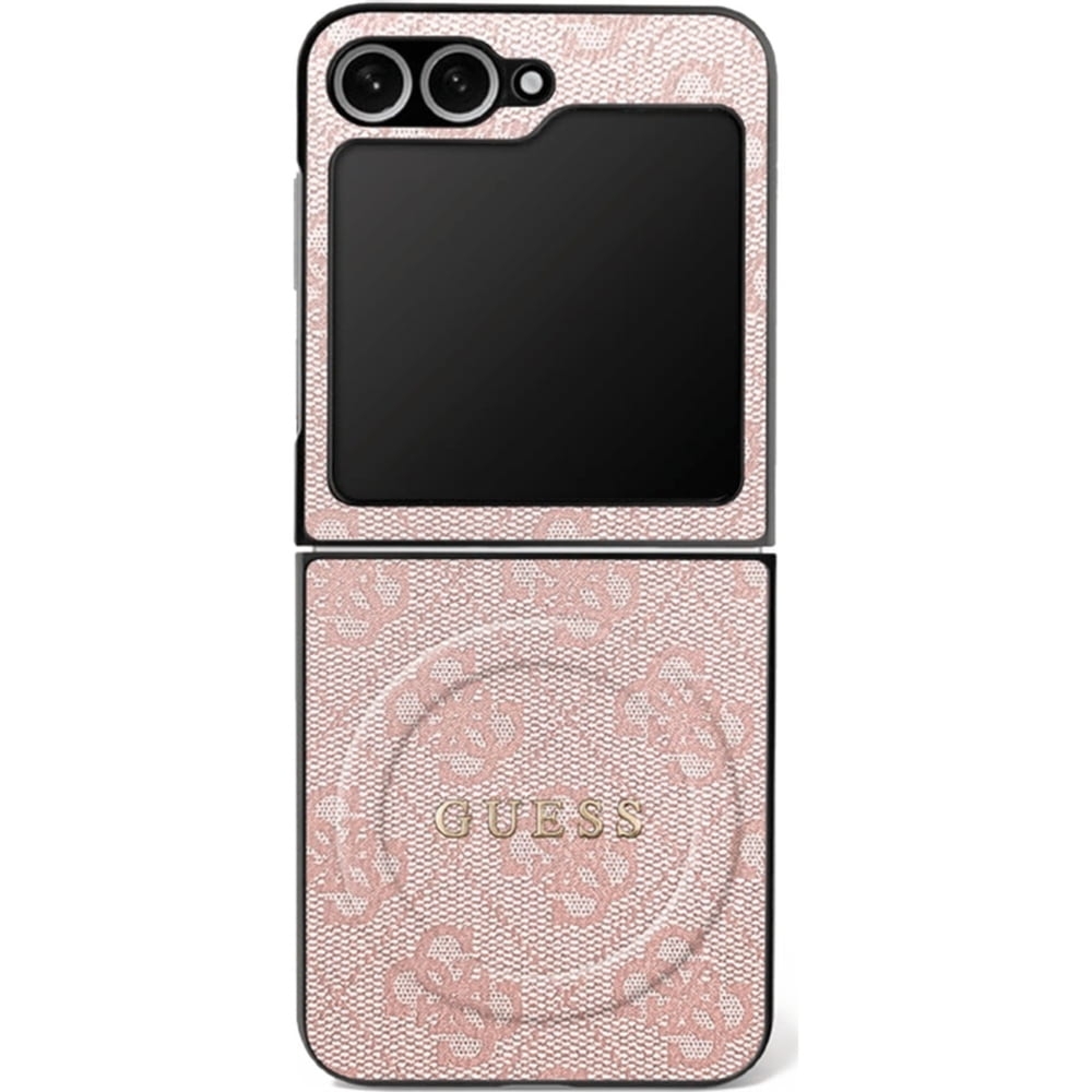 Etui Guess Hardcase 4G Ring Classic Logo do MagSafe do Galaxy Z Flip7, różowe