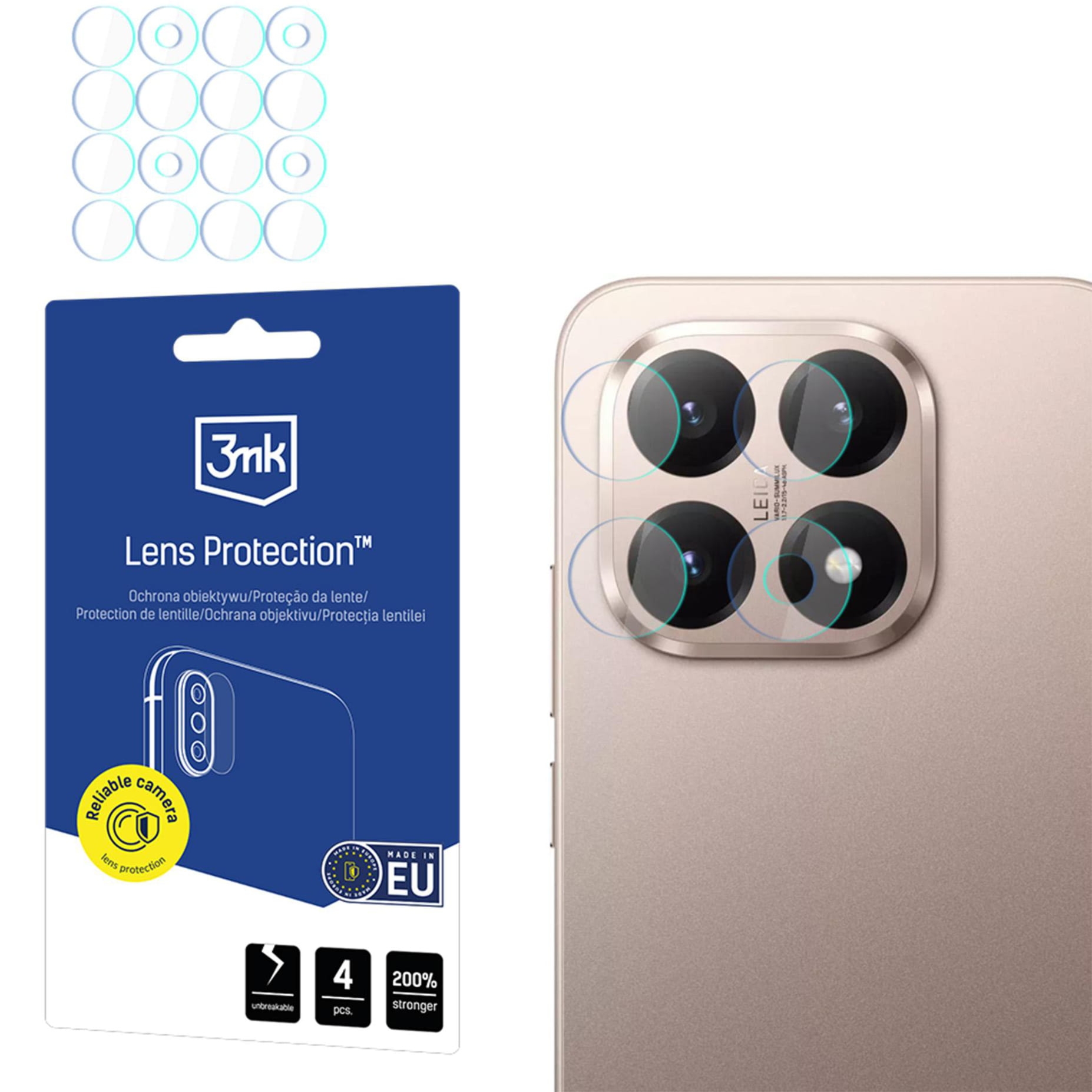 Osłona na aparat 3mk Lens Protection do Xiaomi 15T, 4 zestawy