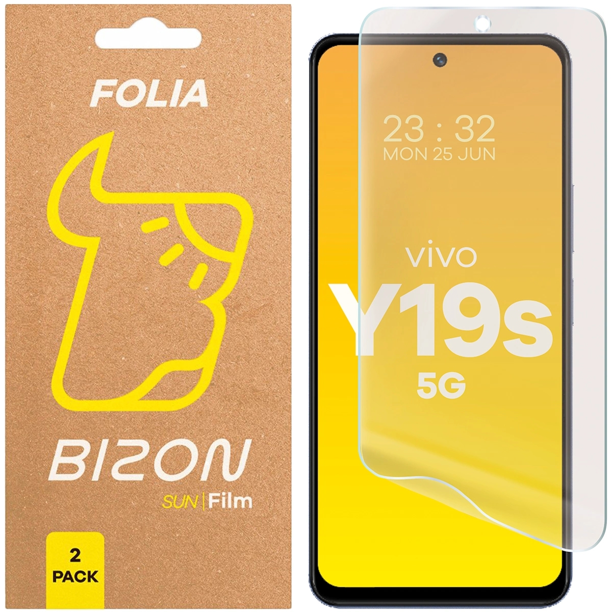 Folia matowa Bizon Film Sun Duo do Vivo Y19s, 2 sztuki