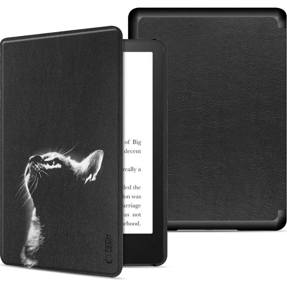 Image of Etui Tech-Protect SmartCase do Amazon Kindle Paperwhite 6 / Signature / Colorsoft 2024, czarne wzorzyste