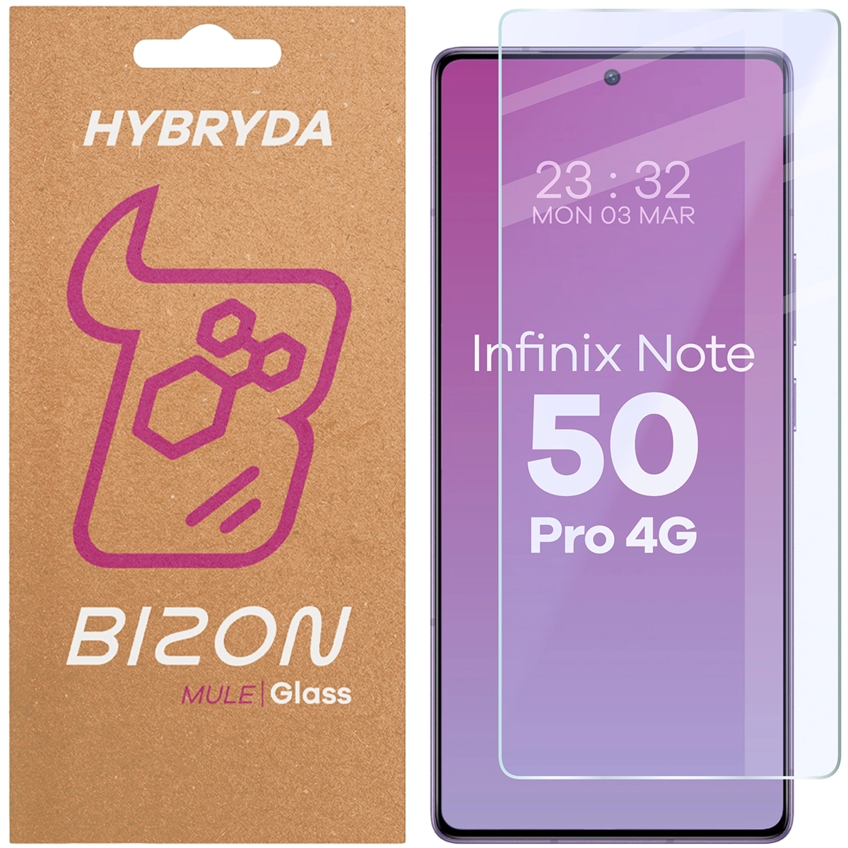 Elastyczne szkło hybrydowe Bizon Hybrid Mule do Infinix Note 50 Pro 4G