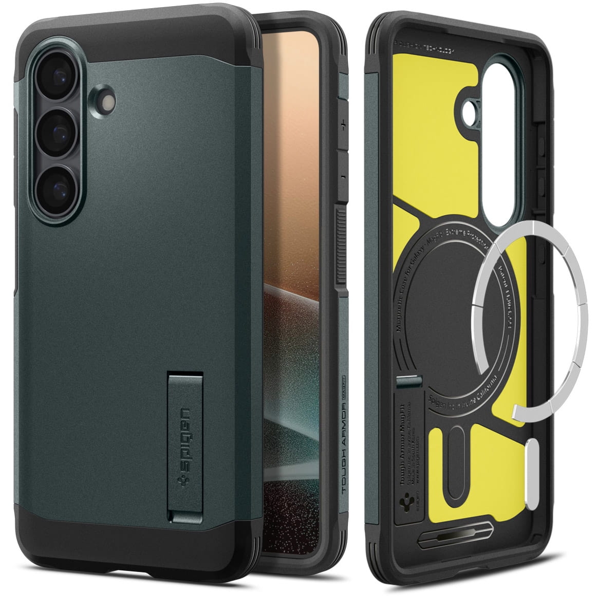 Etui Spigen Tough Armor Mag do MagSafe do Galaxy S26, zielone