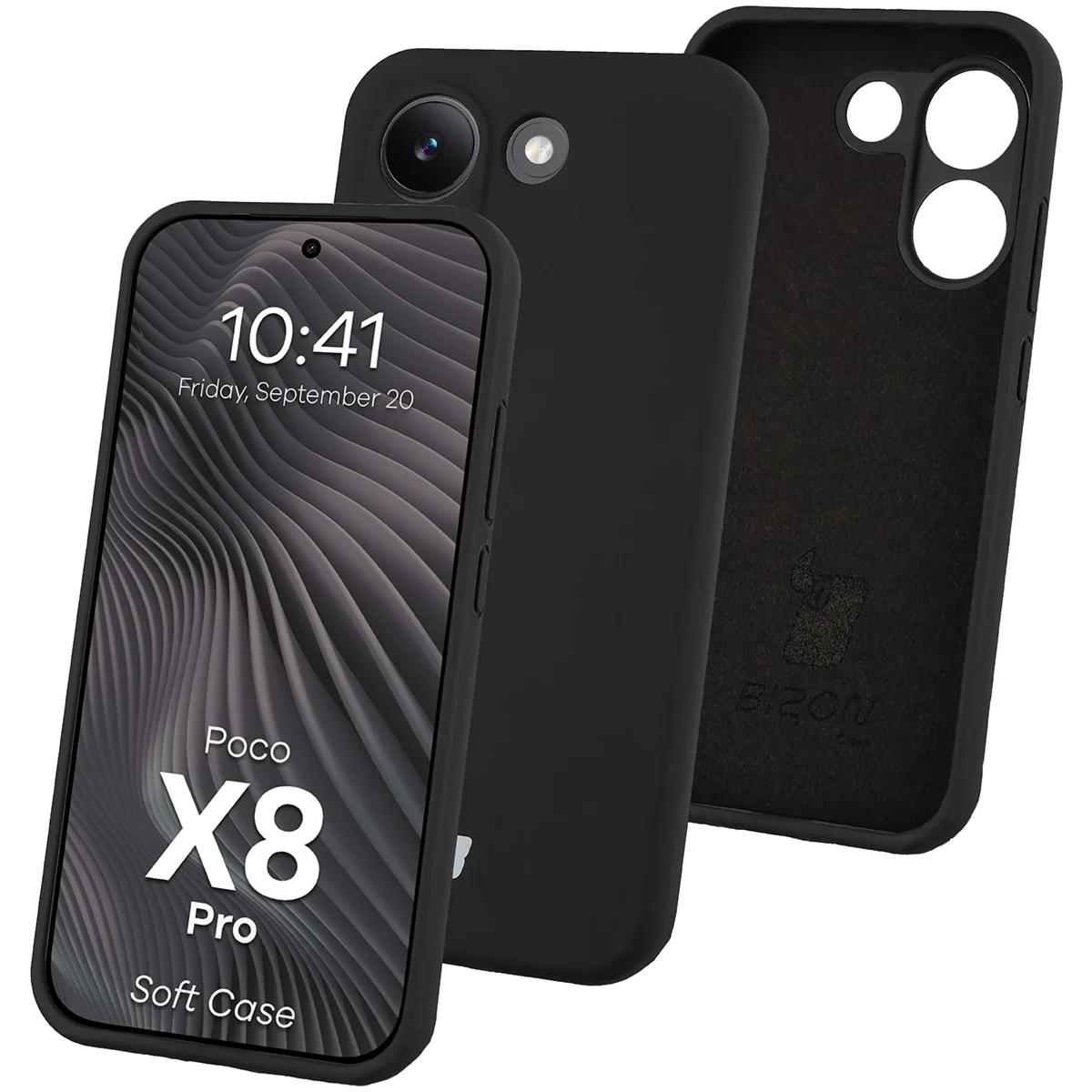 Silikonowe etui Bizon Soft Case do Xiaomi POCO X8 Pro, czarne