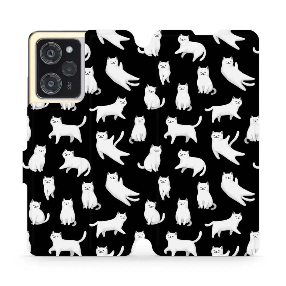 Etui z klapką do Xiaomi POCO X5 Pro, Mobiwear Book, kotki luna