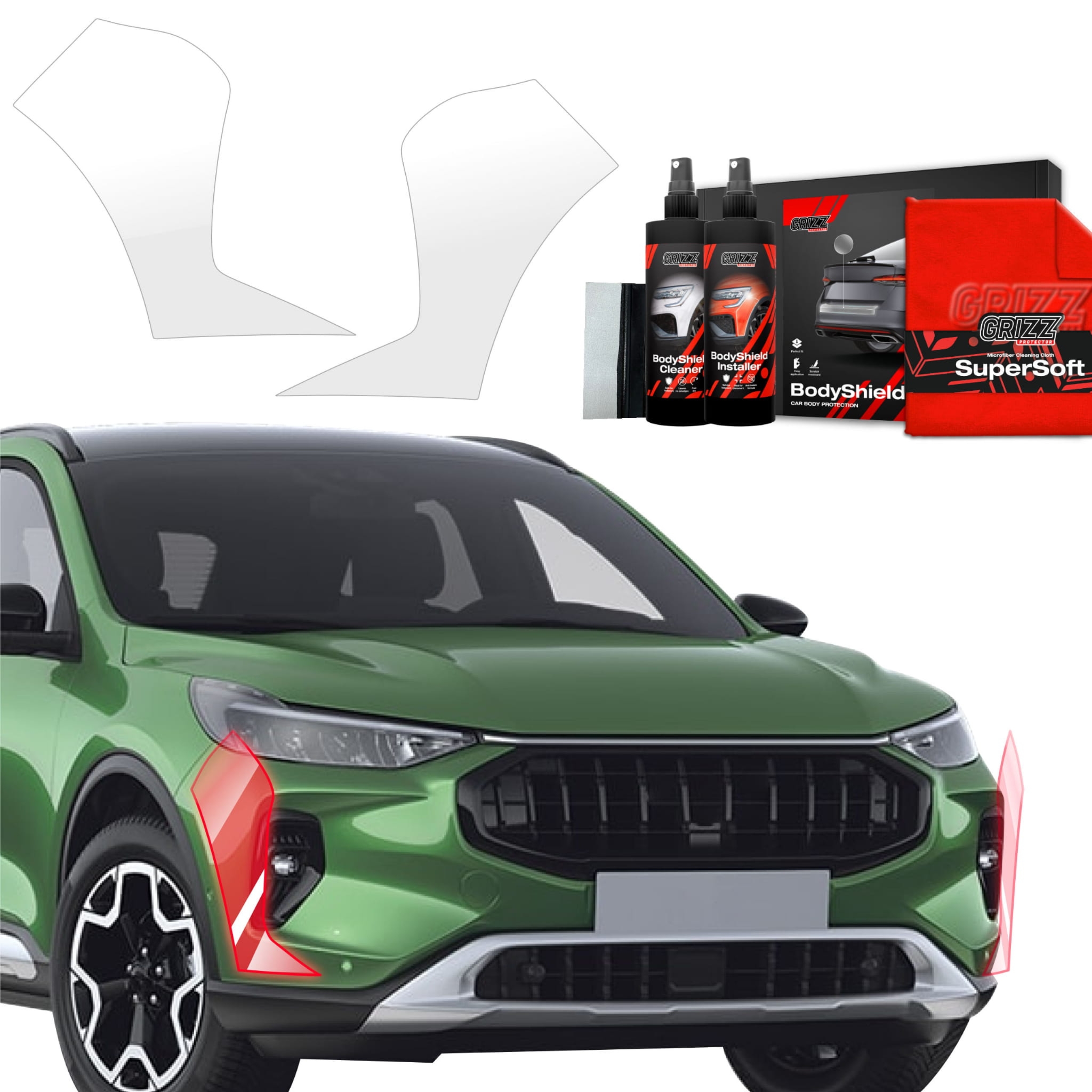 2w1 Folia ochronna Grizz Protector na bok zderzaka do Ford Kuga Active Facelift (2024-2026)