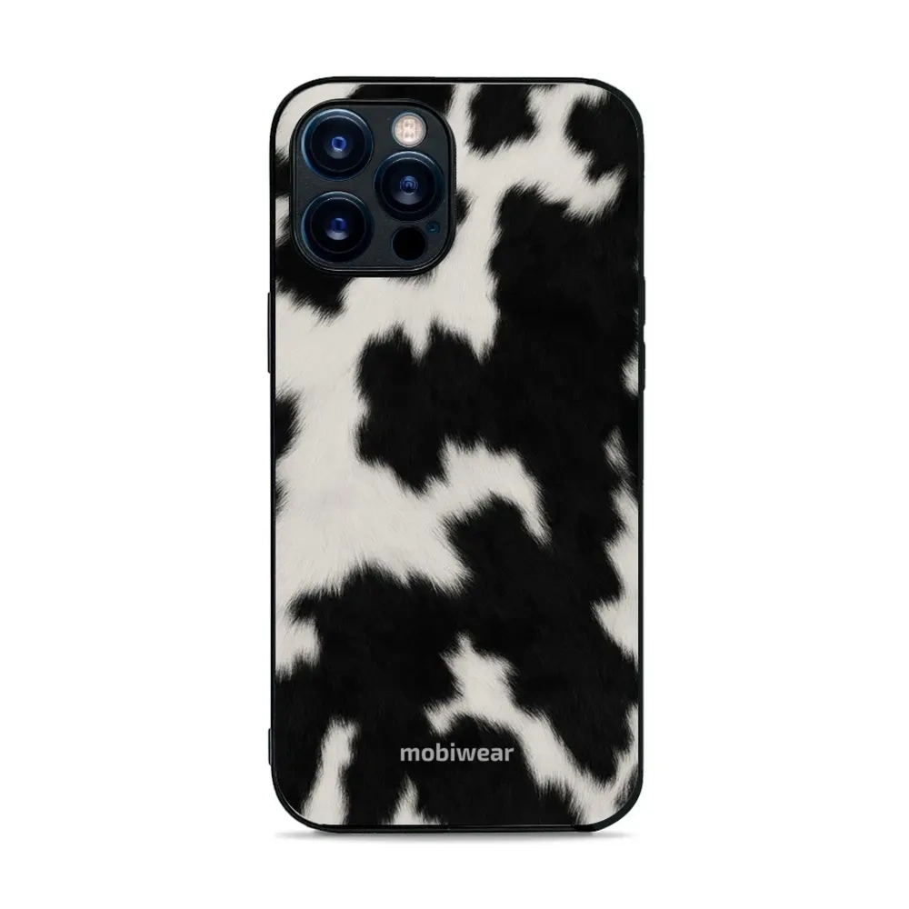 Etui ochronne do iPhone 12 Pro Max, Mobiwear Glossy Case, krowie futerko