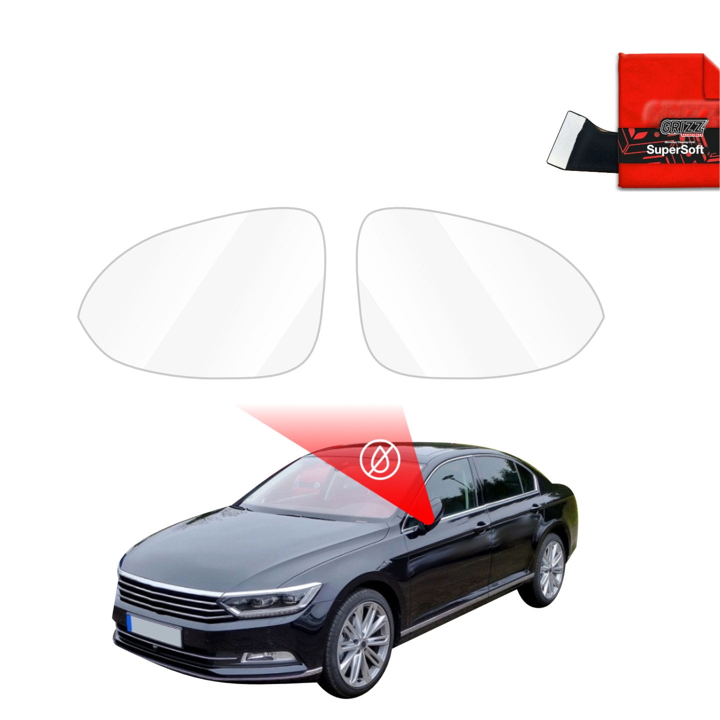 Folia przeciwdeszczowa Grizz Protector na lusterka do Volkswagen Passat B8 Sedan (2014-2022)