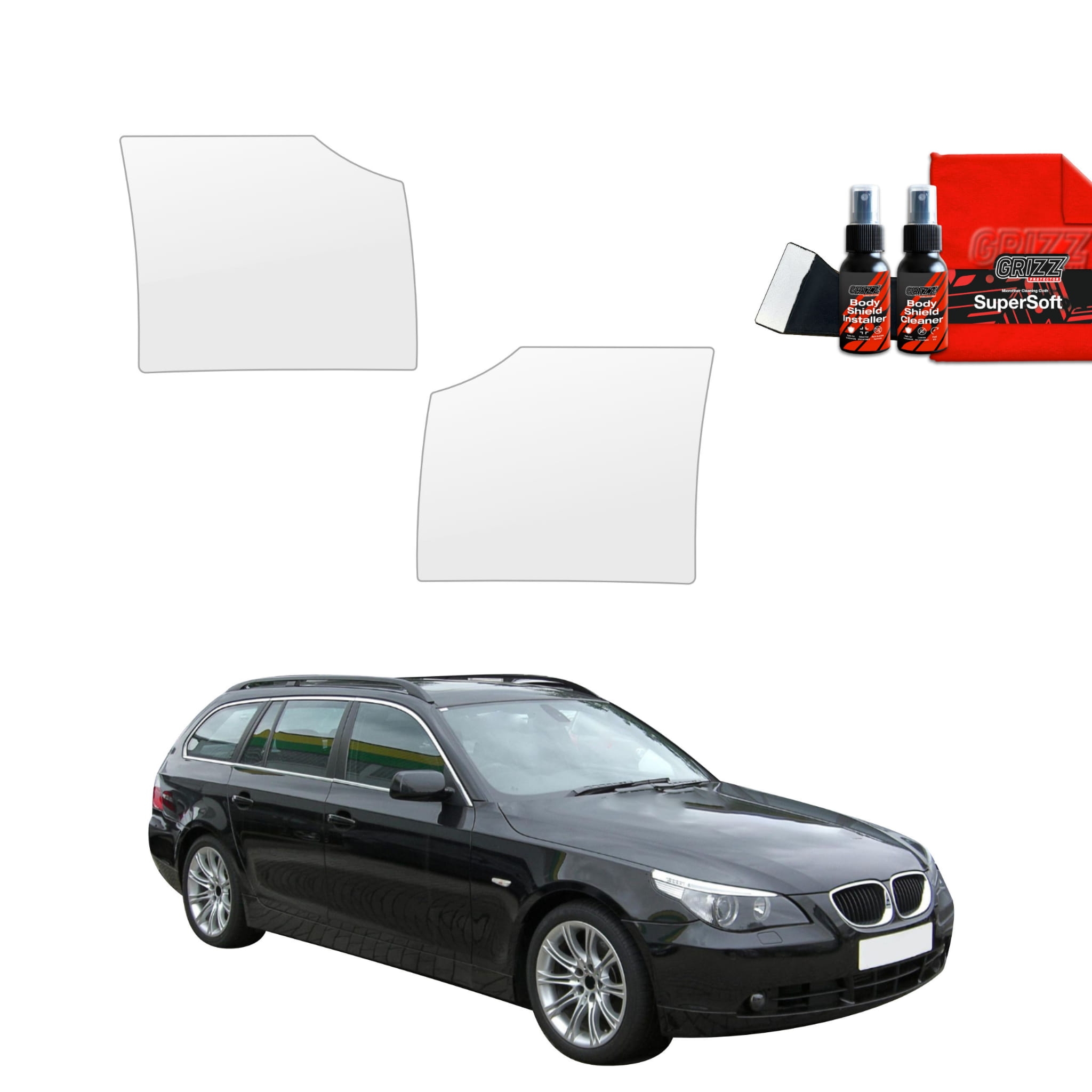 6w1 Folia ochronna na nadkola Grizz Protector do BMW 5 E61 Kombi PreLCI (2003-2007)
