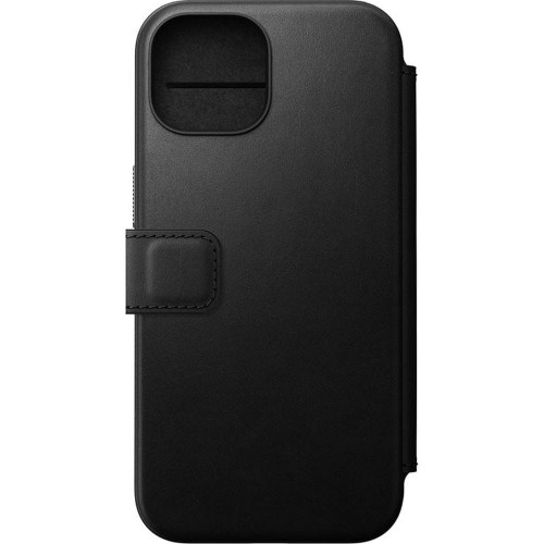 Image of Etui z klapką Nomad Modern Leather Folio MagSafe do iPhone 15, czarne