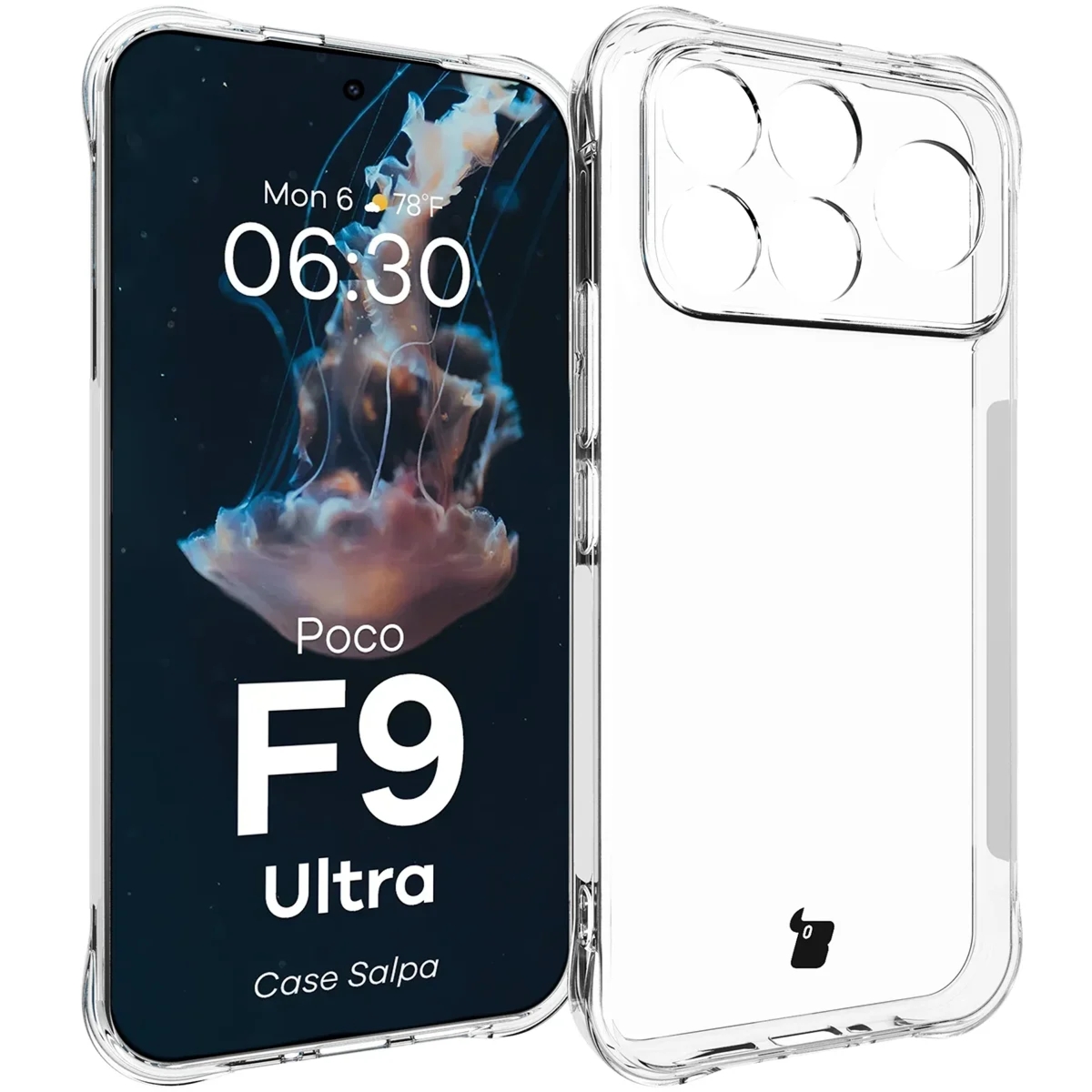 Elastyczne etui Bizon Case Salpa do Xiaomi POCO F9 Ultra, przezroczyste