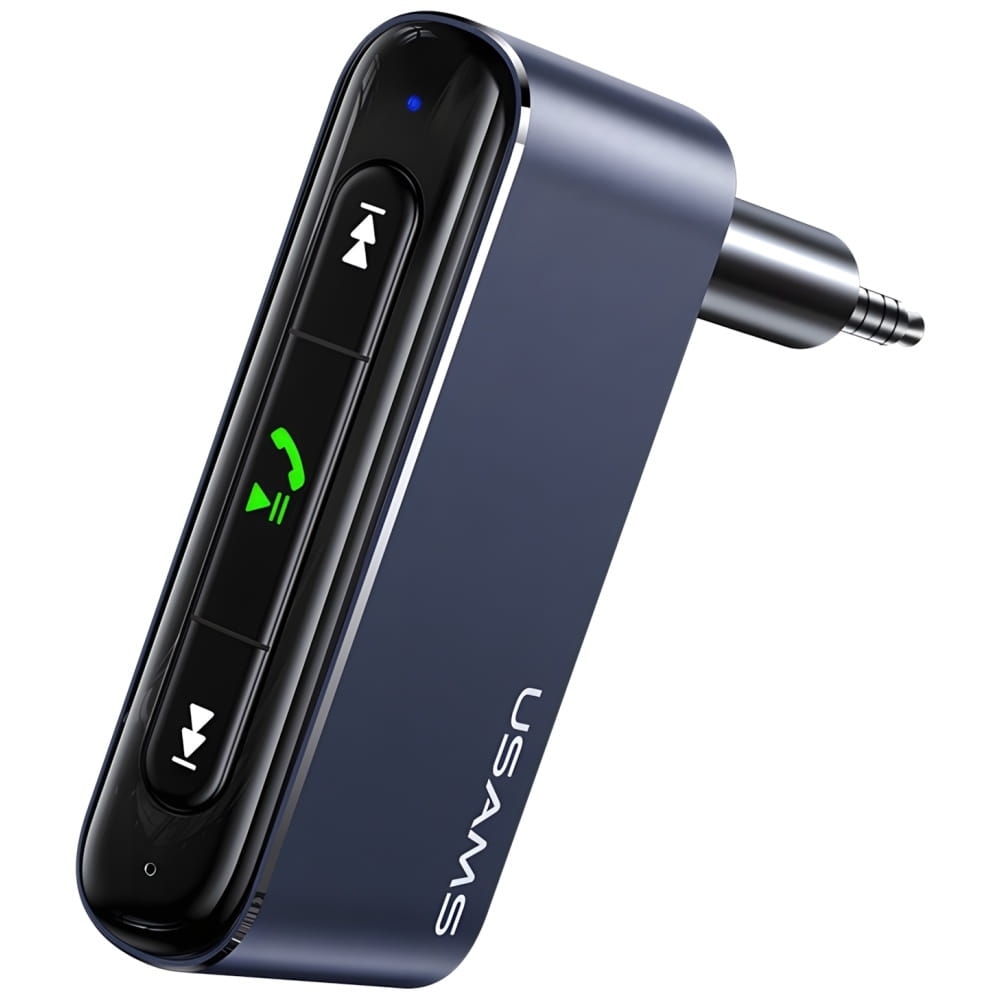 Image of Transmiter, adapter audio USAMS US-SJ519 Bluetooth 5.0, Jack 3.5mm, szary