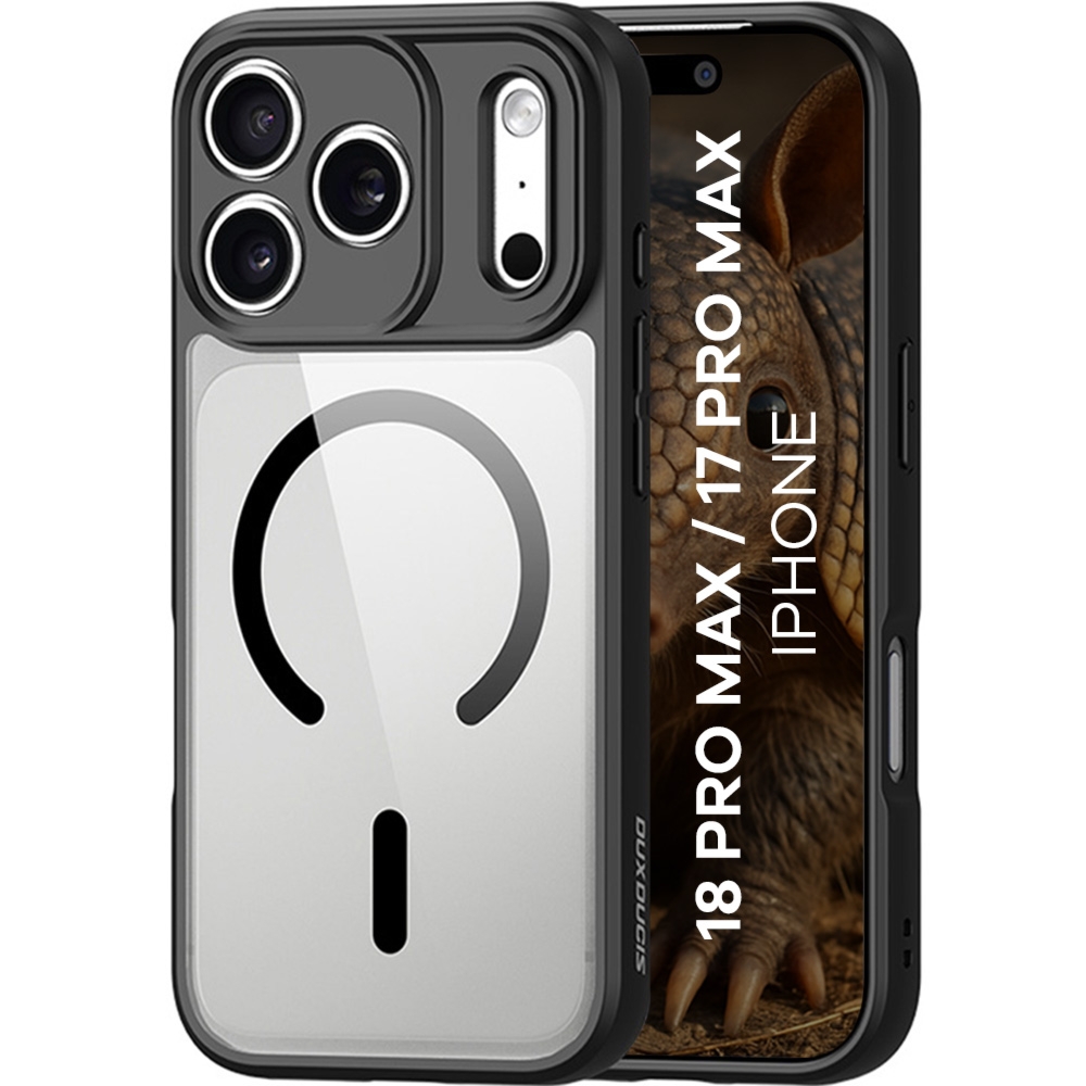 Etui Dux Ducis Aimo Mag do iPhone 18 Pro Max / 17 Pro Max, przezroczysto-czarne
