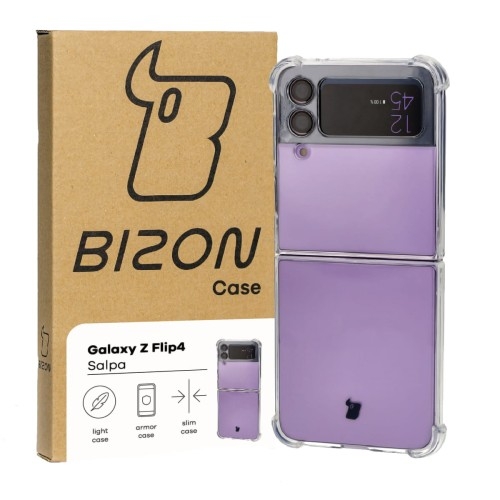 Image of Elastyczne etui Bizon Case Salpa do Galaxy Z Flip4, przezroczyste