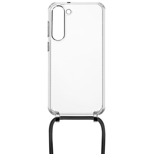 Image of Etui FIXED Pure Neck do Galaxy S23 Plus, przezroczyste ze smyczą czarną