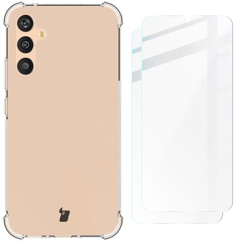 Image of Etui + 2x szkło Bizon Case Clear Pack do Galaxy A34 5G, przezroczyste
